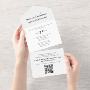 Modelo de Web site de código QR simples minimalist