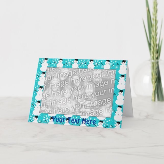 Modelo do cartão - beira do boneco de neve (Frente)