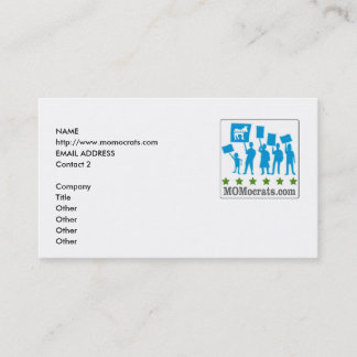 Modelo do cartão de MOMocrats