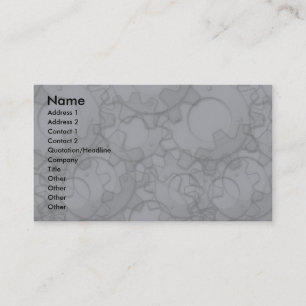 Modelo do cartão de visita - engrenagens do metal