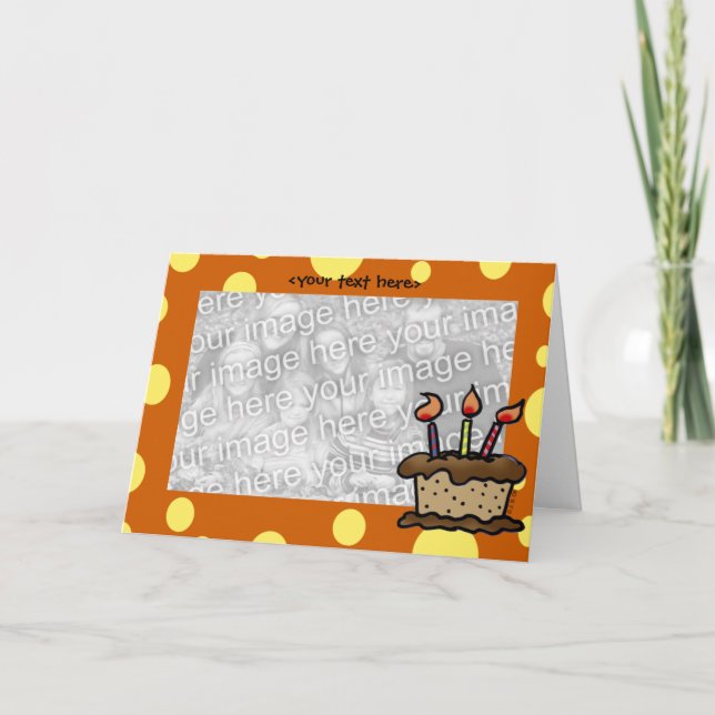 Modelo do cartão do bolo de aniversário (Frente)