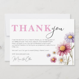 Modelo do Cartões de agradecimentos do chá de fral