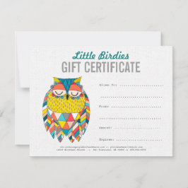 Modelo do Certificado de Oferta de Moda Owl Busine
