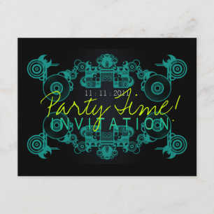 Modelo do convite da dança do tempo do partido