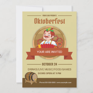 Modelo do Convite de festas Oktoberfest