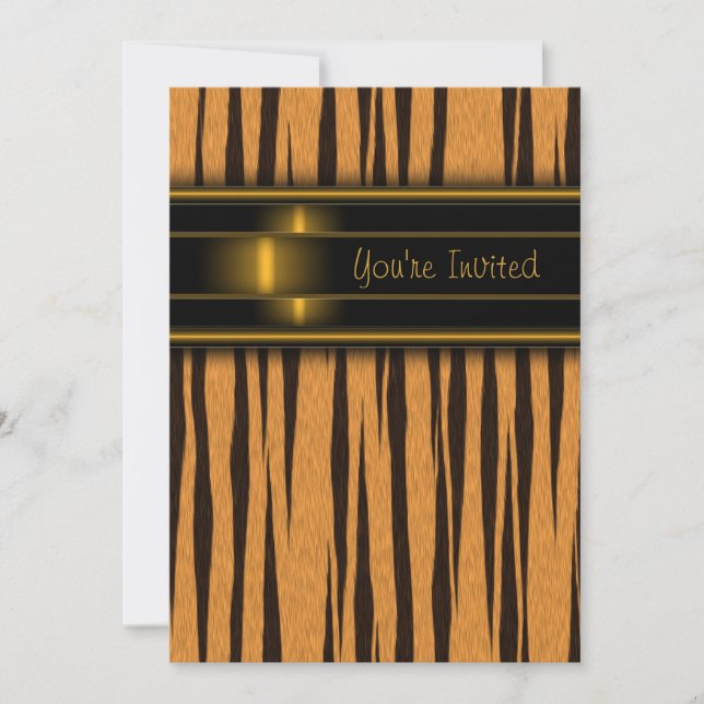 Modelo do Convite de festas Tiger (Frente)