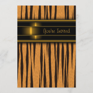 Modelo do Convite de festas Tiger