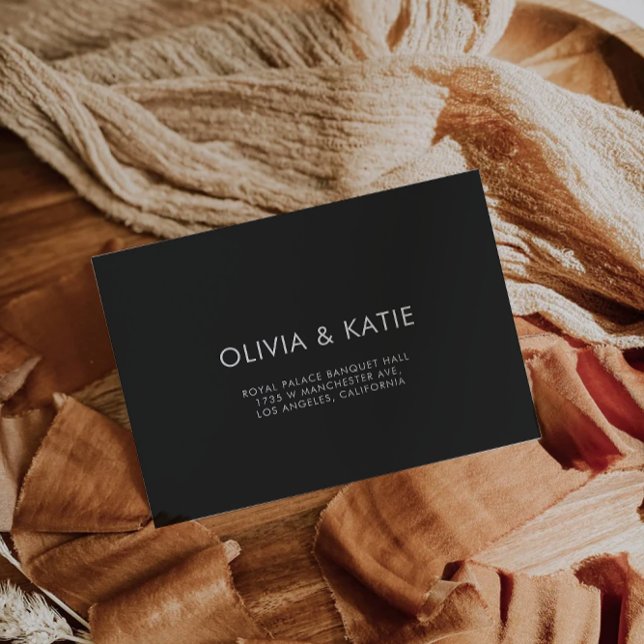 Modelo do Envelope de Casamento Negro (Black Wedding Envelope Address Template)