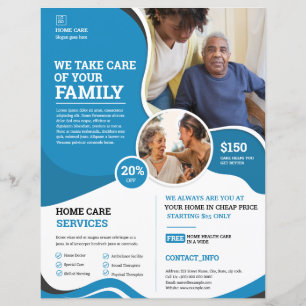 Modelo do Home Care Service Flyer