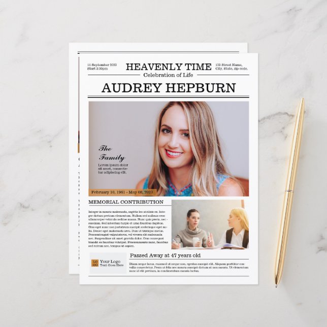 Modelo do jornal do Programa Memorial (Frente/Verso In Situ)