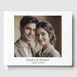 Modelo do Livro de Convidado de Casamento de Foto