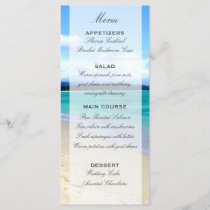 Modelo do Menu de Casamento de Praia
