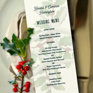 Modelo do menu de casamento do Starfish de Natal a