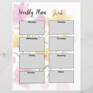 Modelo DO PLANEJADOR SEMANAL