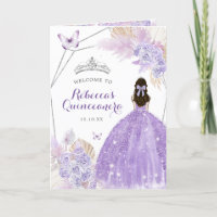 Modelo do Programa Boho Silver Purple Floral 15 Añ