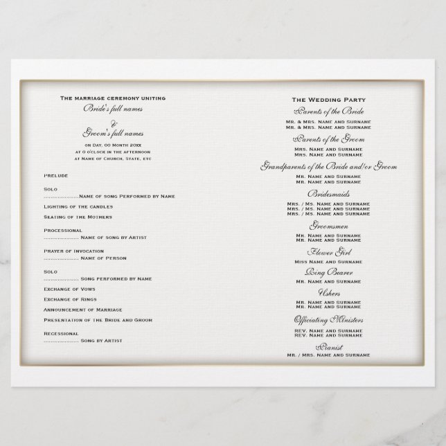 Modelo do programa de casamento (3) (Frente)