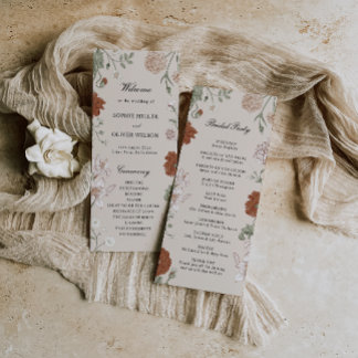 Modelo do Programa de Casamento Floral Terracotta