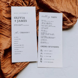 Modelo do Programa de Cerimônia de Casamento Minim