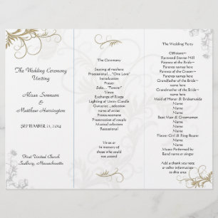 Modelo do Programa Floral Scrollwork Wedding