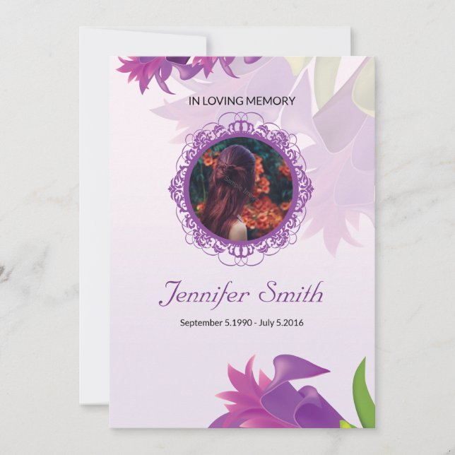 Modelo do Programa Funeral (Frente)