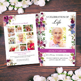 Modelo do Programa Funeral de Exibição Floral