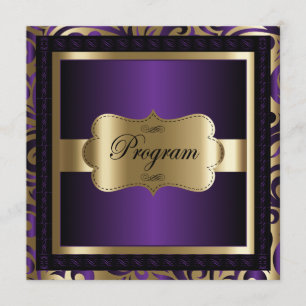Modelo do programa Roxo e Dourado Metálico