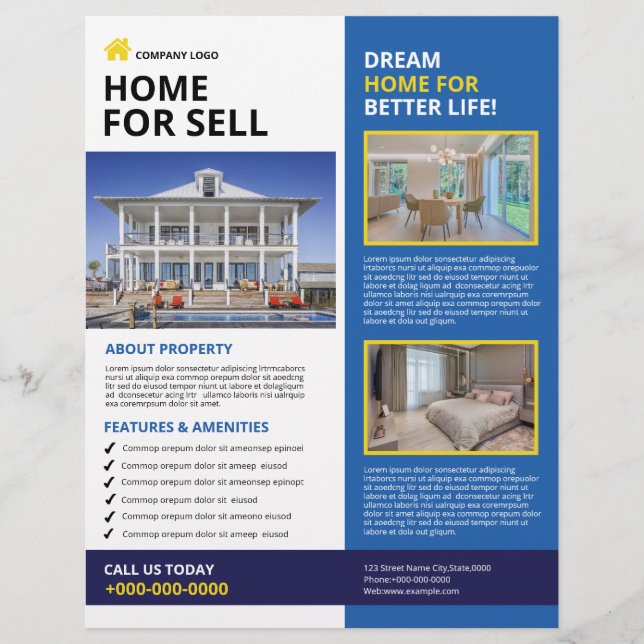 Modelo do Real Estate Flyer (Frente)