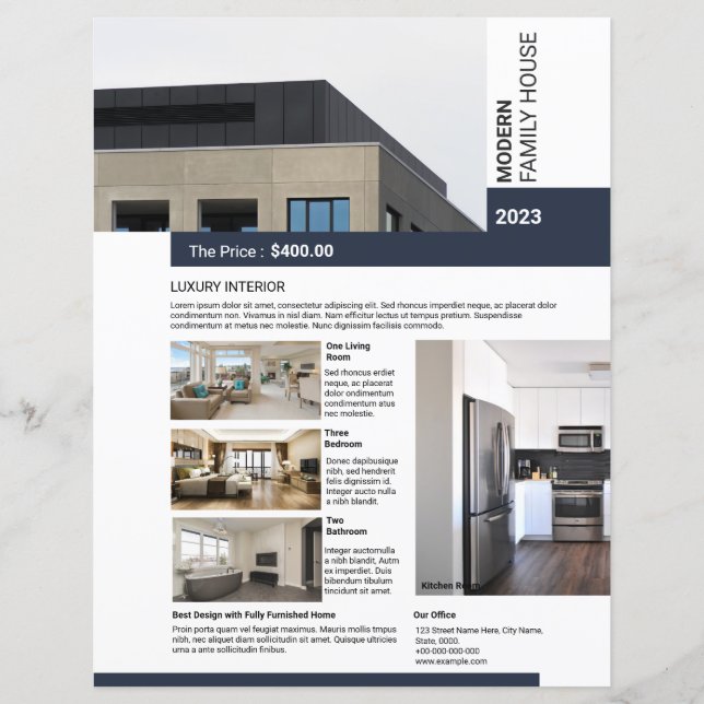 Modelo do Real Estate Flyer (Frente)