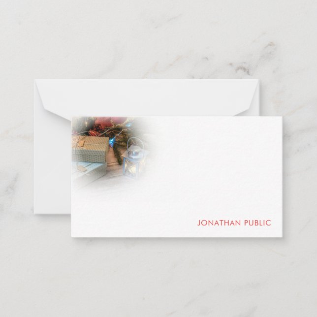 Modelo Elegante de Monograma em Script de Natal (Frente)