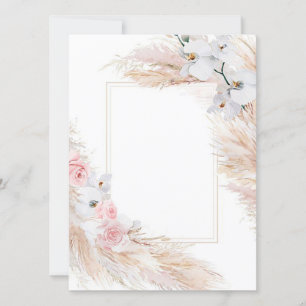 Modelo em branco de convite floral/Save The Date