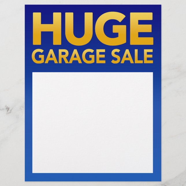 modelo Flyer "Huge Garage Sale" (Frente)