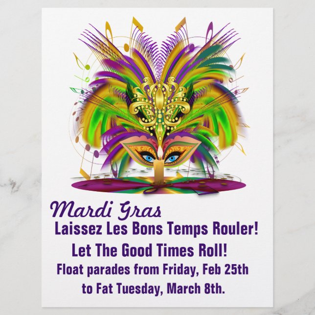 Modelo Flyer Mardi Gras (Frente)