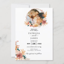 Modelo, Foto do Convite de casamento de flor selva