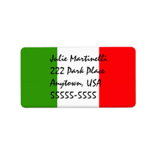 Modelo italiano clássico da etiqueta de endereço