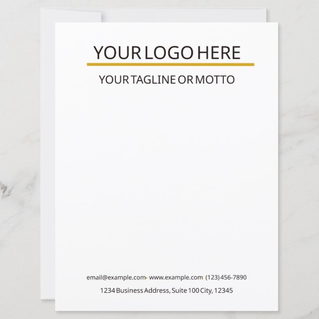 Modelo Letterhead para Empresas Personalizadas (Frente)