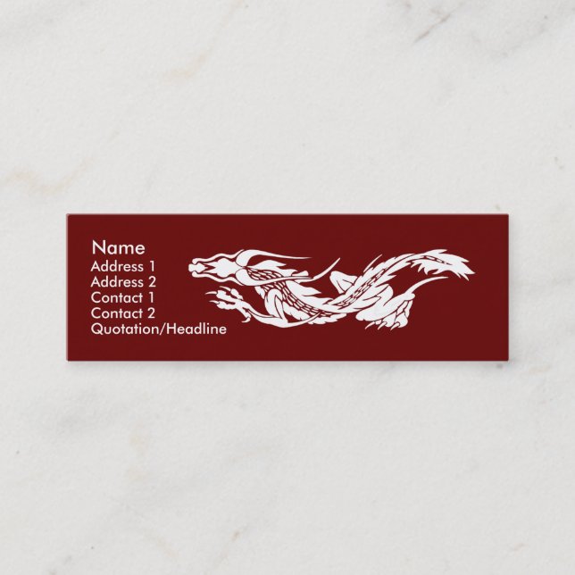 Modelo magro do cartão de visita - dragão (Frente)