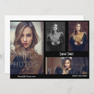 Modelo modelo do preto do cartão dos comp(s) do