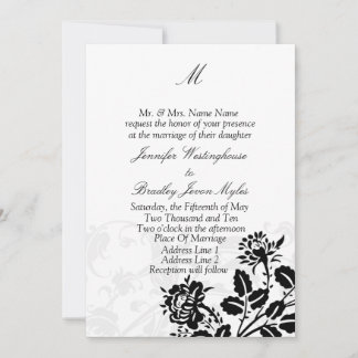 Modelo Monograma - Convites de Casamento