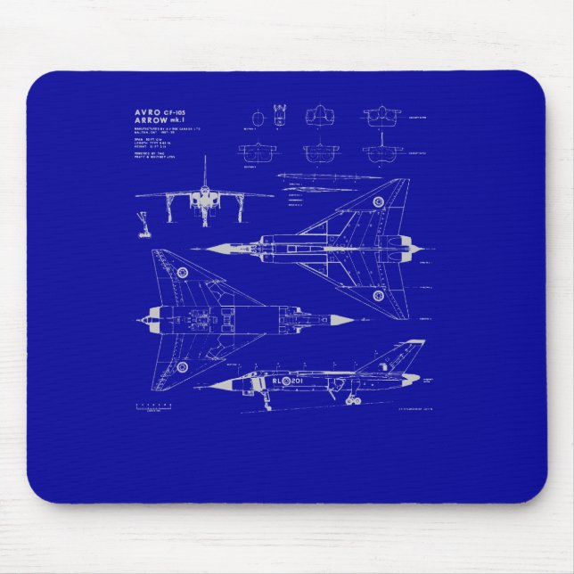 Modelo Mousepad da seta de Avro (Frente)