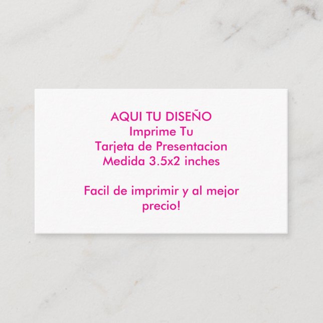 Modelo para Cartões de Visita Seu design (Frente)