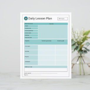 Modelo para Impressão do Lesson Planner