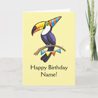 Modelo personalizado cartão de Toucan do feliz