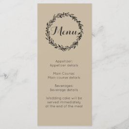 modelo personalizado de menu de recepção de casame