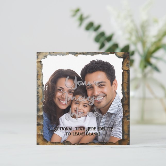 Modelo personalizável de apergaminho queimado (Em pé/Frente)