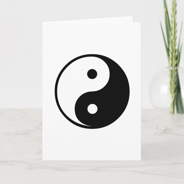Modelo preto e branco da ilustração de Yin Yang (Frente)