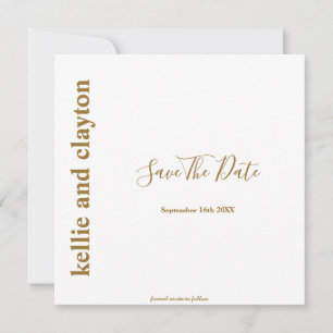 Modelo Simples de Convite de Noivado Save The Date