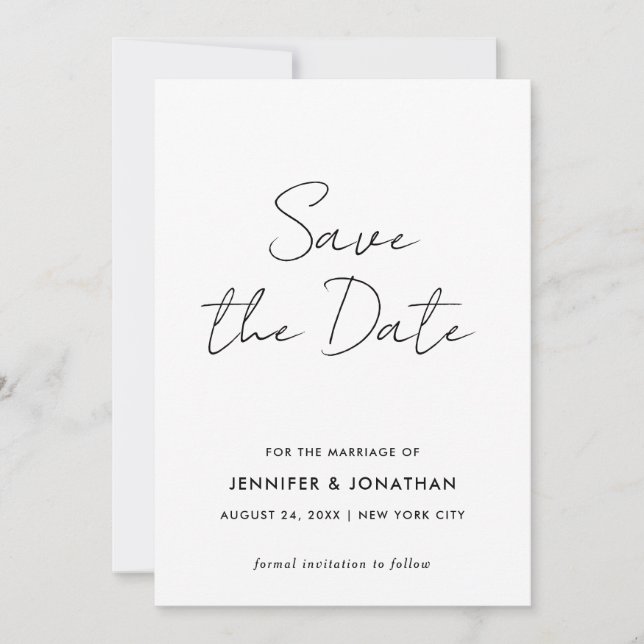 Modelo Simples de Script Moderno em Preto e Branco (Frente)