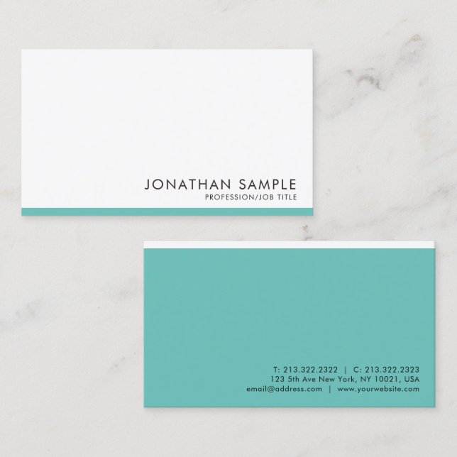 Modelo Simples Elegante de Cartões de visitas Supe (Frente/Verso)