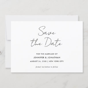 Modelo Simples Moderno em Preto e Branco Caligrafi