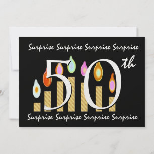 Modelo SURPRISE Convite de aniversário 50